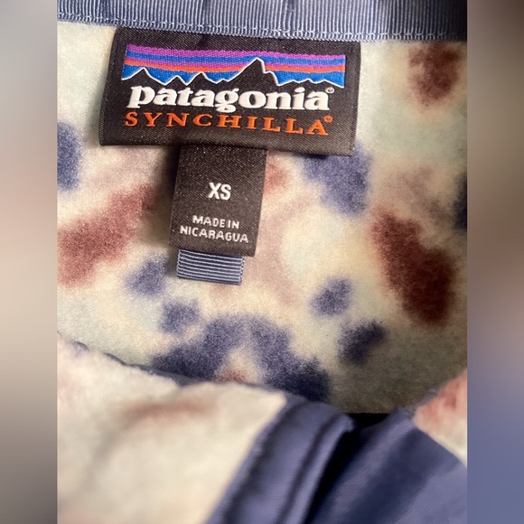 Patagonia Lightweight Synchilla Snap-T Tundra Cluster Big Sky Blue Pullover XS - Picture 4 of 5